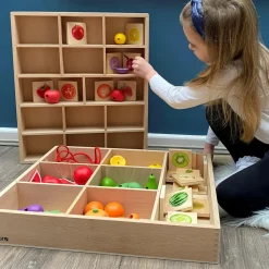 tickit® Sorteringsbakke af træ, 14 rum| Trælegetøj|Montessori