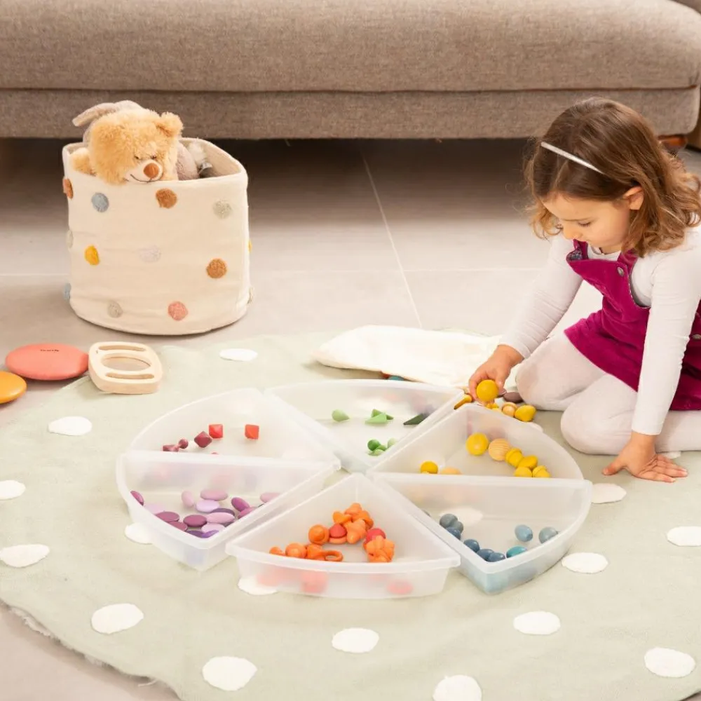 tickit® Sorteringsbakker - Transparente, 6 stk| Lysborde|Sorterings- & Stablelegetøj