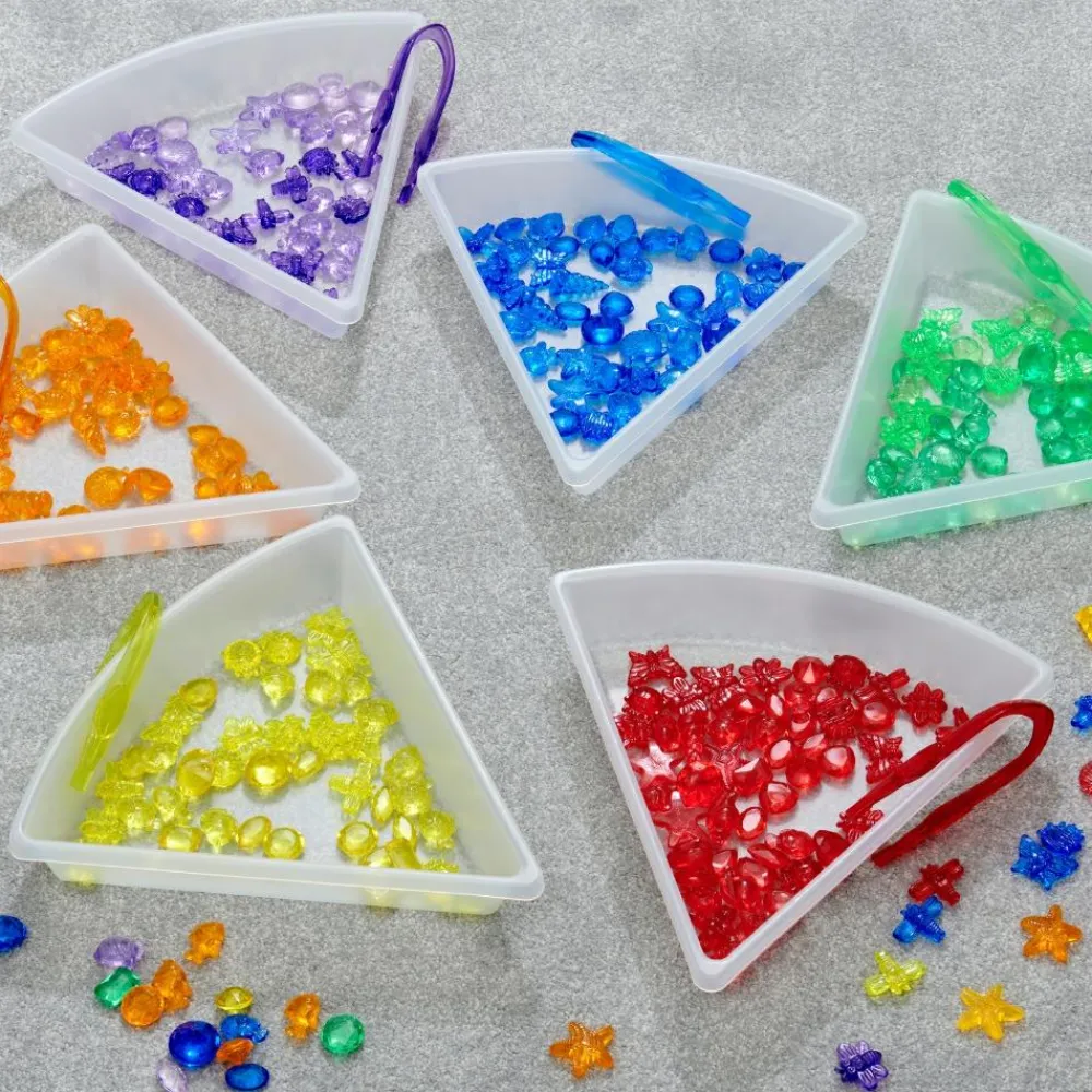 tickit® Sorteringsbakker - Transparente, 6 stk| Lysborde|Sorterings- & Stablelegetøj
