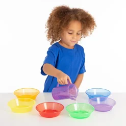tickit® Sorteringsskåle - Transparente, 6 stk| Lysborde|Tumlinge Legetøj