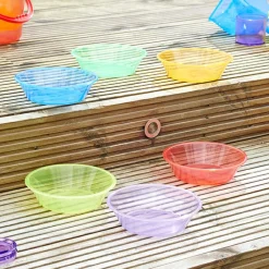 tickit® Sorteringsskåle - Transparente, 6 stk| Lysborde|Tumlinge Legetøj