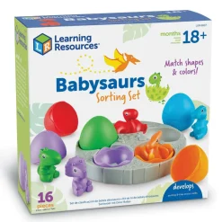 Learning Resources Sorteringssæt til de yngste - Babysaurer| Logik & Talforståelse|Dinosaur Legetøj