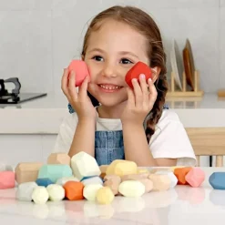 Stablesten af træ, 36 stk| Montessori|Sorterings- & Stablelegetøj