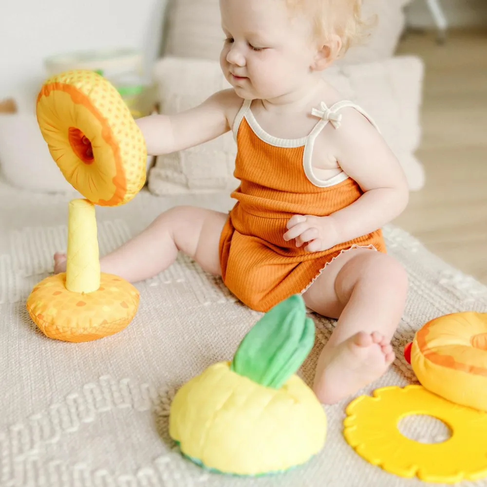 Melissa & Doug Stabletårn - Ananas| Sorterings- & Stablelegetøj|Babylegetøj