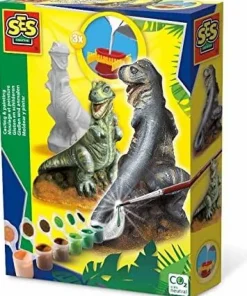 SES Creative Støb & mal - T-Rex| Krea-Fitness|Dinosaur Legetøj