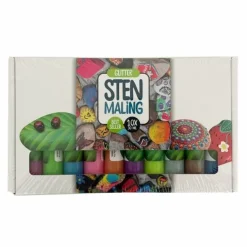 Stenmaling 10 x 30 ml - Glitter| Påske|Legetøj Til Ferien