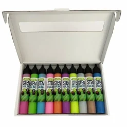 Stenmaling 10 x 30 ml - Glitter| Påske|Legetøj Til Ferien