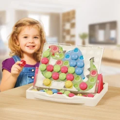 Quercetti Stiftmosaik - FantaColor Junior Pastel, 58 stk| Kreativ Leg|Tumlinge Legetøj
