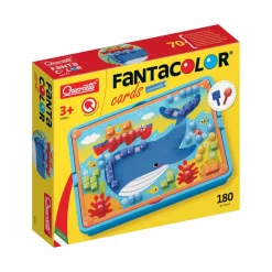 Quercetti Stiftmosaik - FantaColor m. dyr, 180 stk| Kreativ Leg
