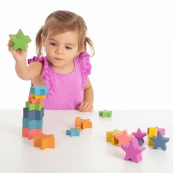 tickit® Stjerner af træ - Regnbue, 21 stk| Trælegetøj|Montessori