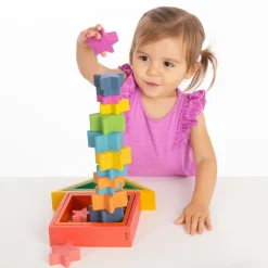 tickit® Stjerner af træ - Regnbue, 21 stk| Trælegetøj|Montessori