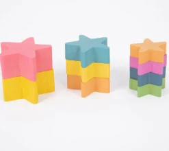 tickit® Stjerner af træ - Regnbue, 21 stk| Trælegetøj|Montessori