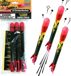 Stomp Rocket tilbehør - X-Treme raketter, 3 stk| Udeleg