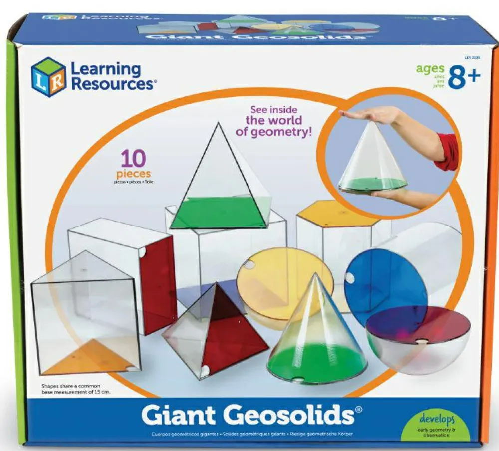 Learning Resources Store geometriske former, 10 stk| Logik & Talforståelse|Naturvidenskab