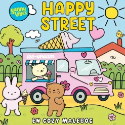 Sunny Vibes malebog - Happy Street| Voksenværk|Tegne- & Malegrej