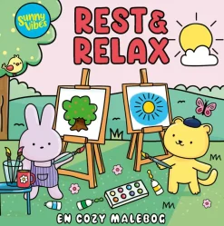 Sunny Vibes malebog - Rest & Relax| Voksenværk|Tegne- & Malegrej