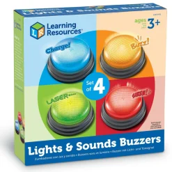 Learning Resources Svarknap m. lys og lyd, 4 stk| Skolesjov