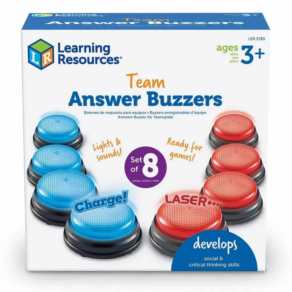 Learning Resources Svarknapper til to hold, 2 x 4 stk| Skolesjov
