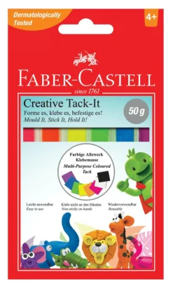 Faber-Castell Tack-It "elefantsnot" i farver, 50 gr.| Kreativ Leg|Tegne- & Malegrej