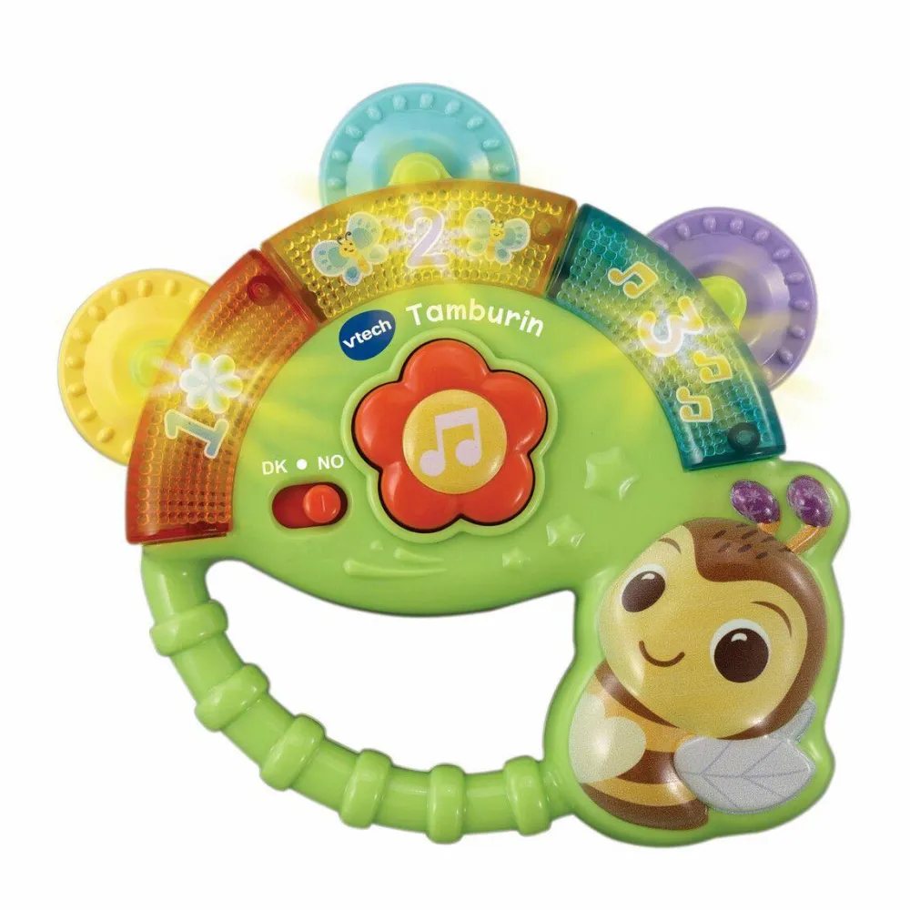 vtech Tamburin med lyd og lys| Interaktivt Legetøj|Rangler