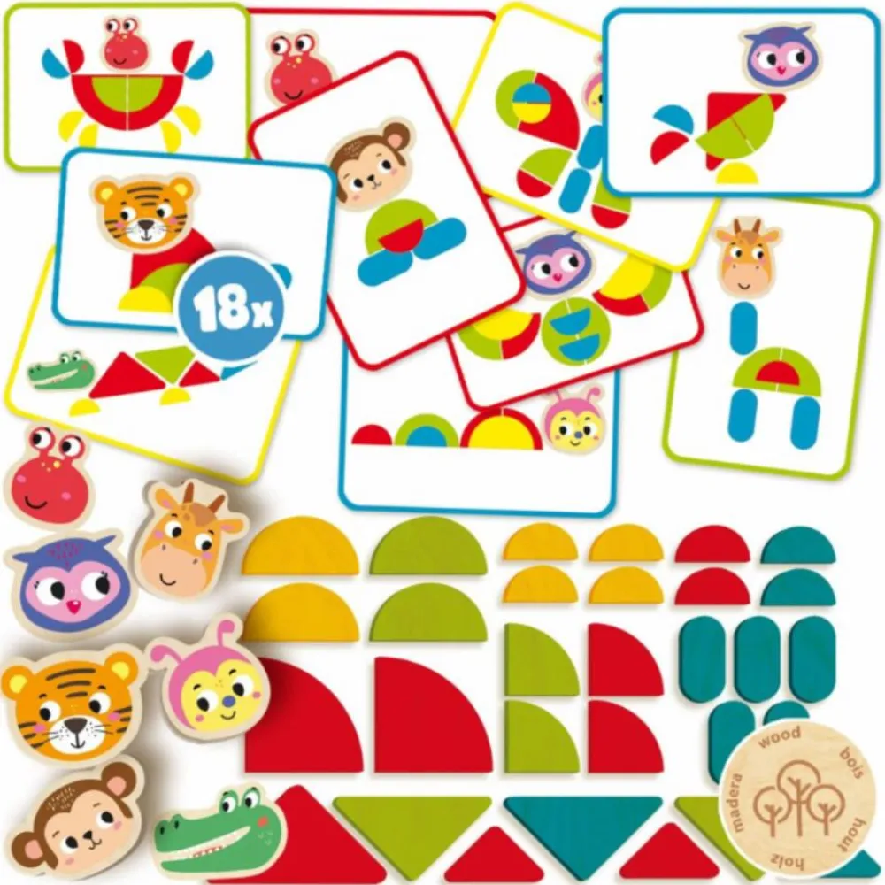 SES Creative Tangram - Lav dyr| Montessori|Matematik & Leg