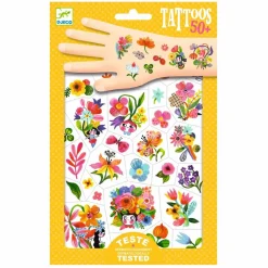 Djeco Tatoveringer - Farvestrålende blomster| Fastelavn