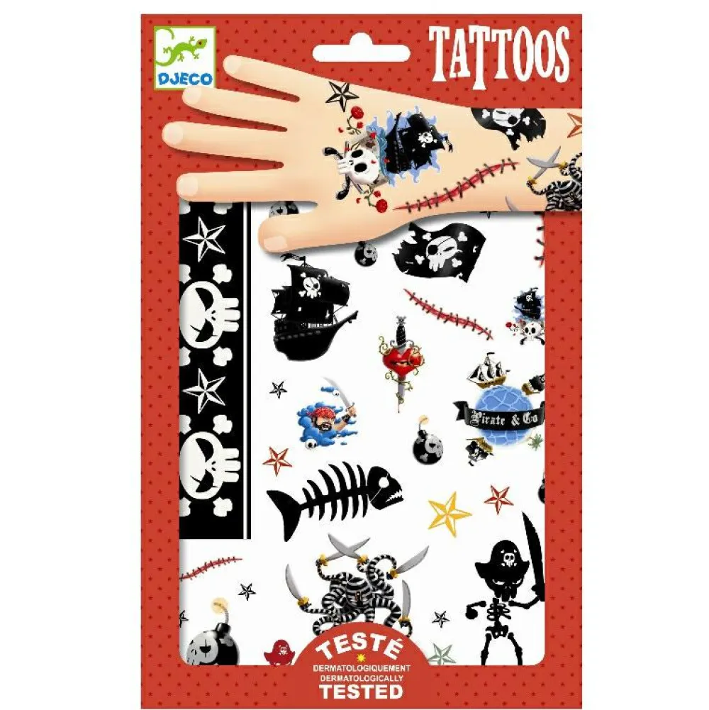Djeco Tatoveringer - Pirater| Rolleleg|Fastelavn