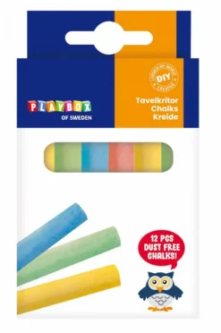 Playbox Tavlekridt - Kulørt, 12 stk| Tegne- & Malegrej