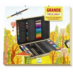 Djeco Tegne- og malekuffert med 88 dele| Tegne- & Malegrej