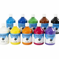 Creativ Company Temperamaling mat - Basisfarver, 10 x 500 ml.| Påske|Tegne- & Malegrej