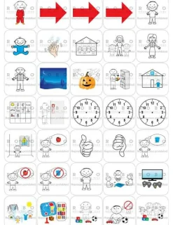 Time Timer - Magnetiske piktogrammer, Hverdag| Piktogrammer|Hjælpemidler