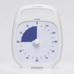 Time Timer PLUS Hvid (14x18 cm.) - 120 min.|Børn Logik & Talforståelse|Hjælpemidler