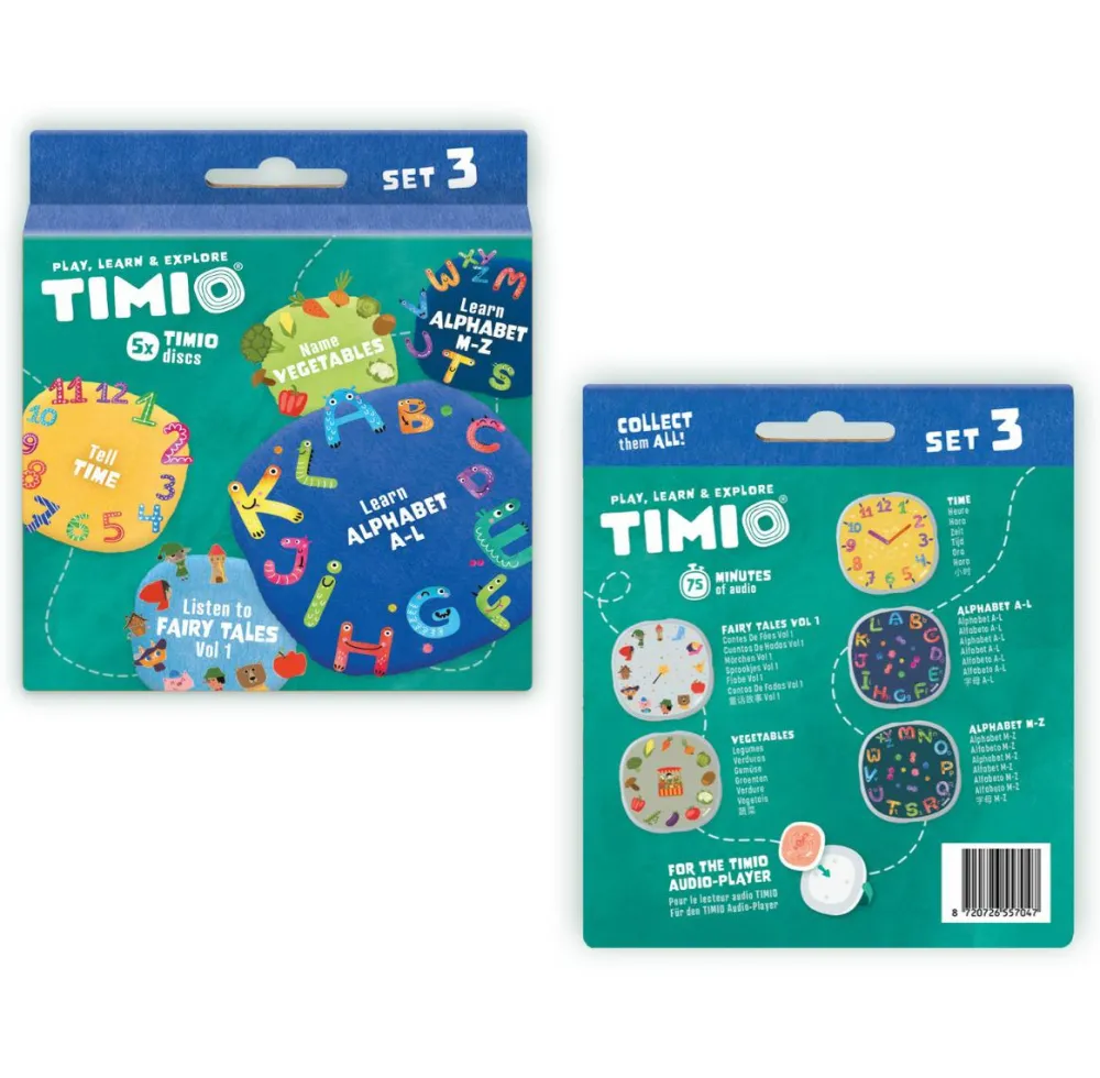 TIMIO tilbehør - Disc sæt 3| Legetøj Til Ferien|Interaktivt Legetøj