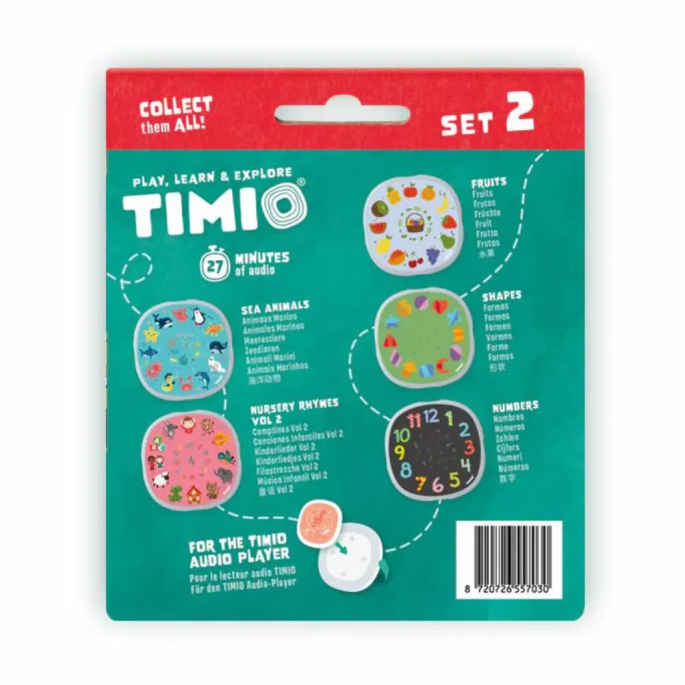 TIMIO tilbehør - Disc sæt 2| Legetøj Til Ferien|Interaktivt Legetøj