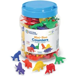 Learning Resources Tæl & Sorter - Forhistoriske dyr, 108 dele| Logik & Talforståelse|Matematik & Leg
