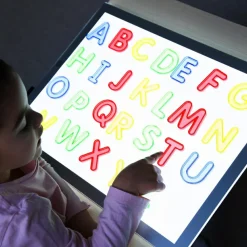 tickit® Transparente store bogstaver A-Z, 26 stk| Sprog & Leg|Lysborde