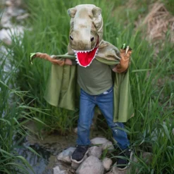 Great Pretenders T-Rex kappe m. klør - Grøn, str. 4-6 år| Fastelavn|Dinosaur Legetøj
