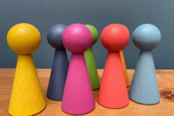 tickit® Træfigurer - Regnbue, 7 stk| Trælegetøj|Montessori