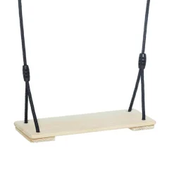 DICE Trægynge 44 x 17,5 cm - 6 meter (sort reb)| Gynger