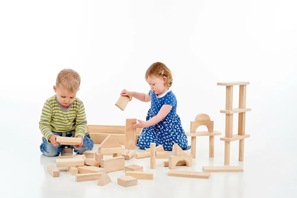 tickit® Træklodser MEGA, 54 stk| Trælegetøj|Montessori