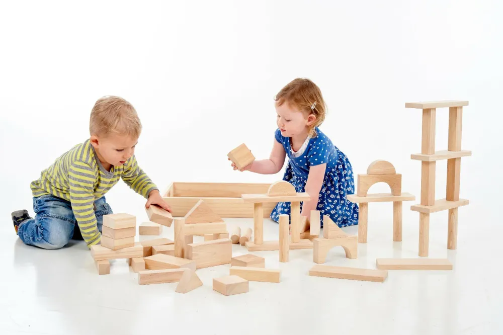 tickit® Træklodser MEGA, 54 stk| Trælegetøj|Montessori