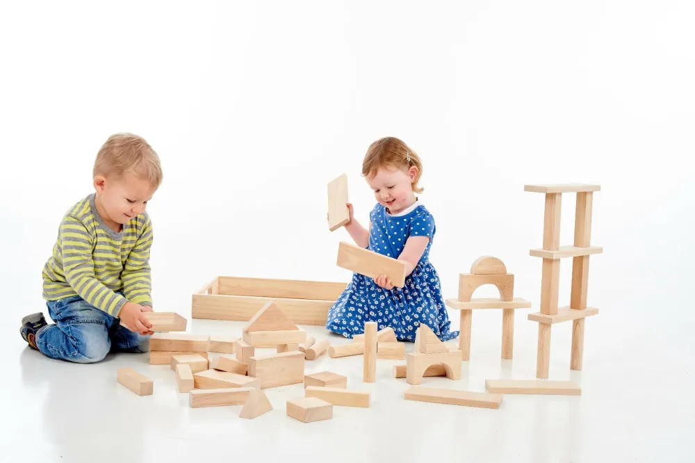 tickit® Træklodser MEGA, 54 stk| Trælegetøj|Montessori