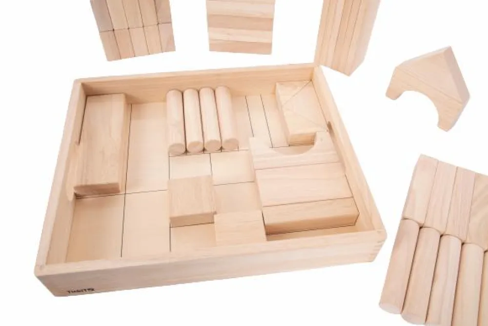 tickit® Træklodser MEGA, 54 stk| Trælegetøj|Montessori
