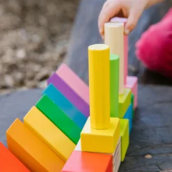 Træklodser - Regnbue, 45 dele| Trælegetøj|Montessori