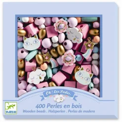 Djeco Træperler - Regnbue, 400 stk.| Finmotorik|Påske