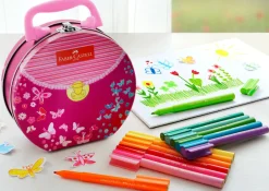 Faber-Castell Tusser - Connector i kuffert-håndtaske, 33 stk| Tegne- & Malegrej