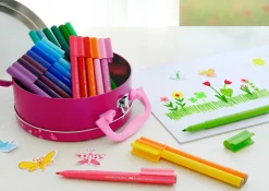 Faber-Castell Tusser - Connector i kuffert-håndtaske, 33 stk| Tegne- & Malegrej