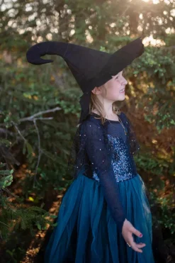 Great Pretenders Udklædning - Heksehat, sort| Halloween|Fastelavn