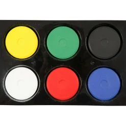 Creativ Company Vandfarver Ø4,4 cm - Basisfarver, 6 stk| Tegne- & Malegrej