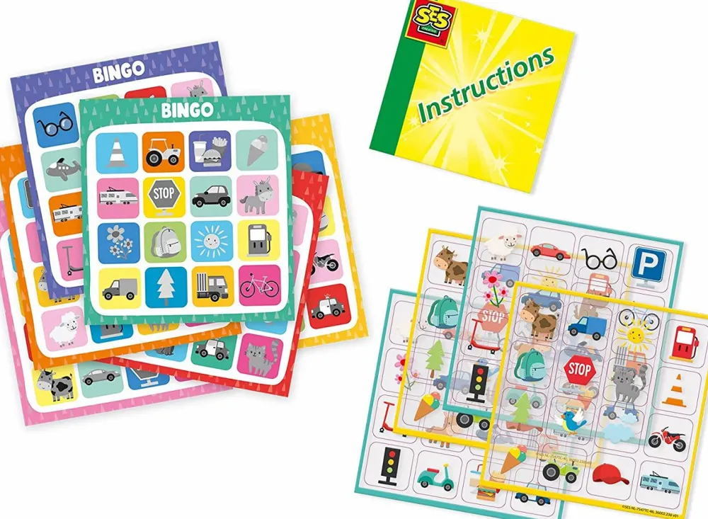 SES Creative Vinduesbingo til bilturen| Sprog & Leg|Legetøj Til Ferien